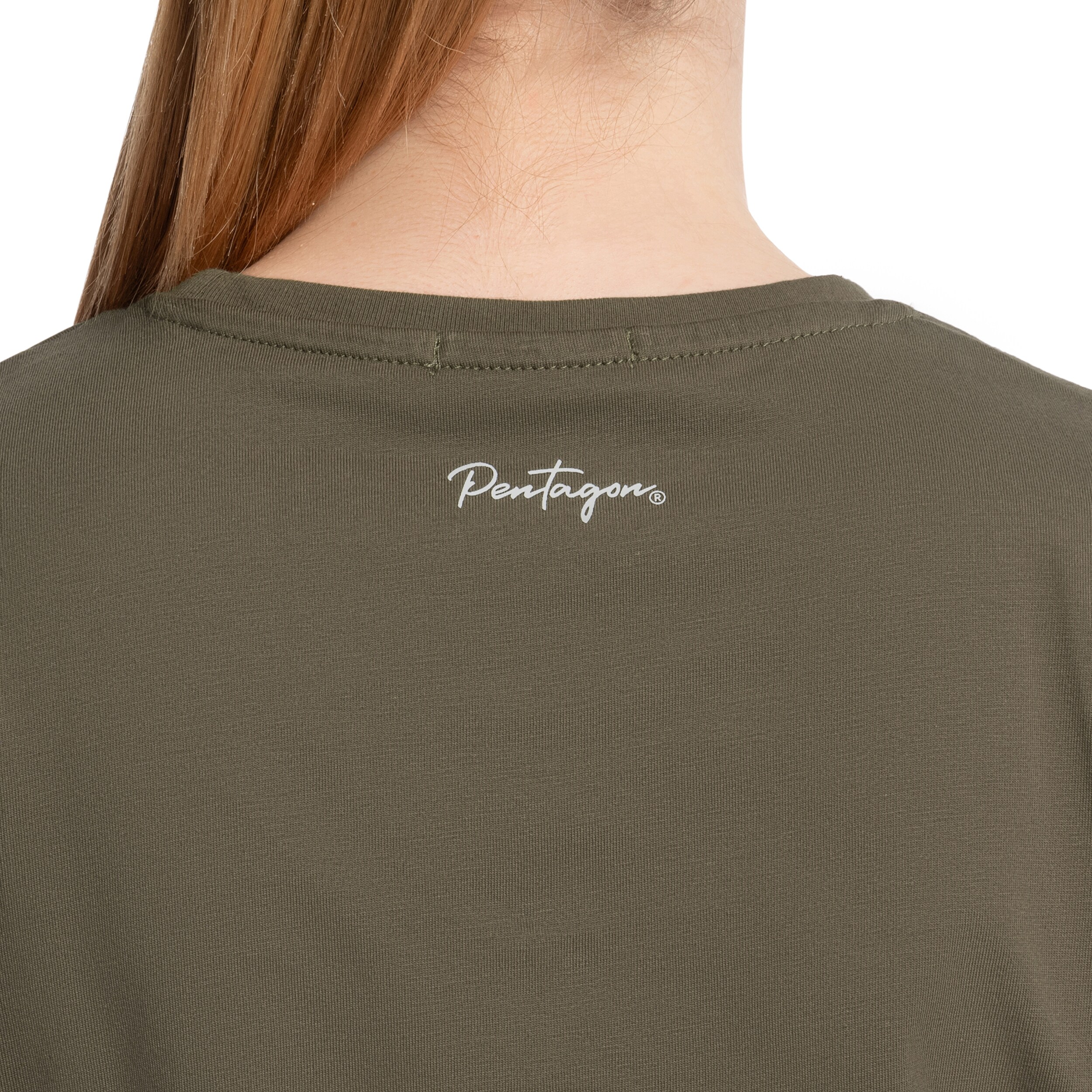 Pentagon - Calligraphy - Damen-T-Shirt - RAL 7013
