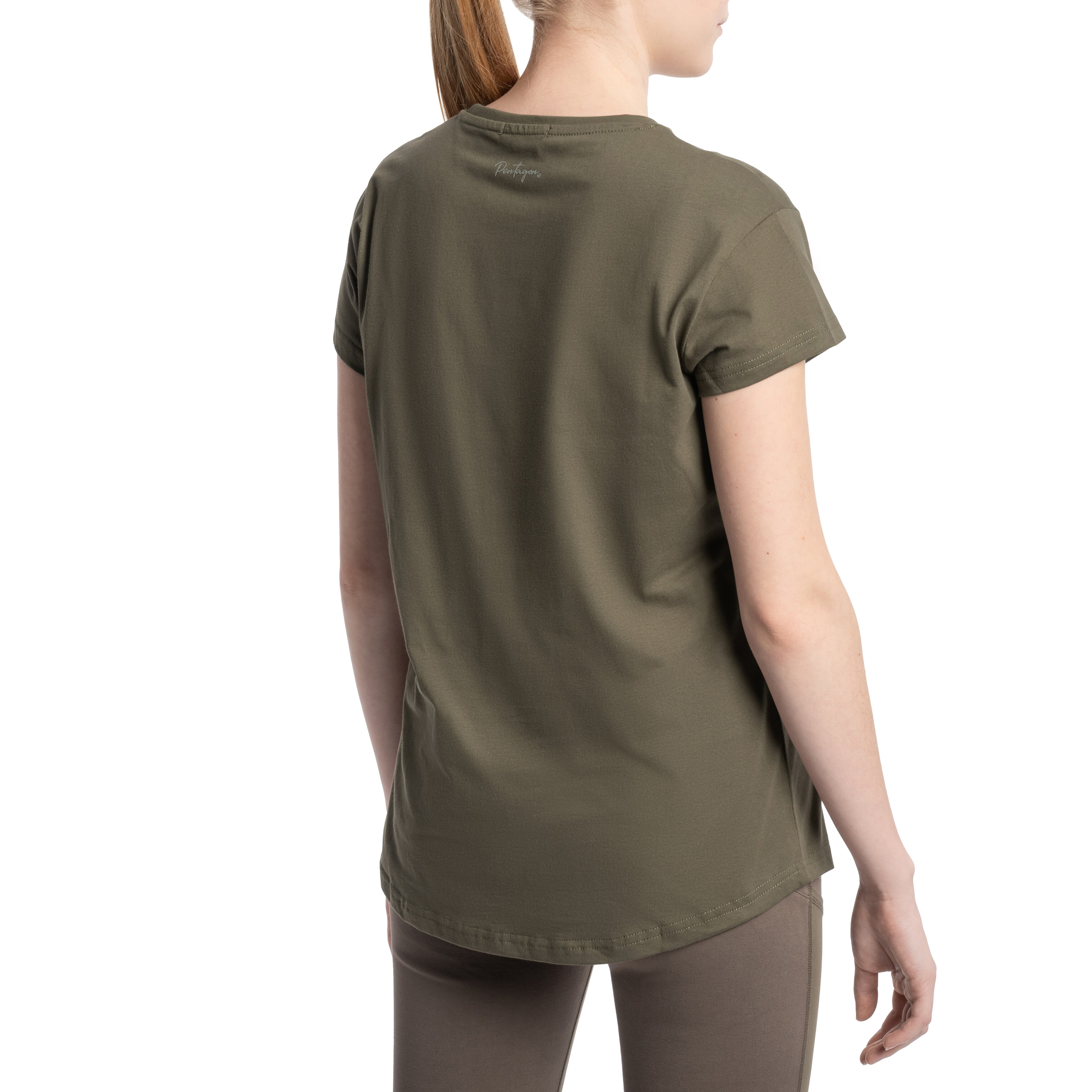 Pentagon - Calligraphy - Damen-T-Shirt - RAL 7013
