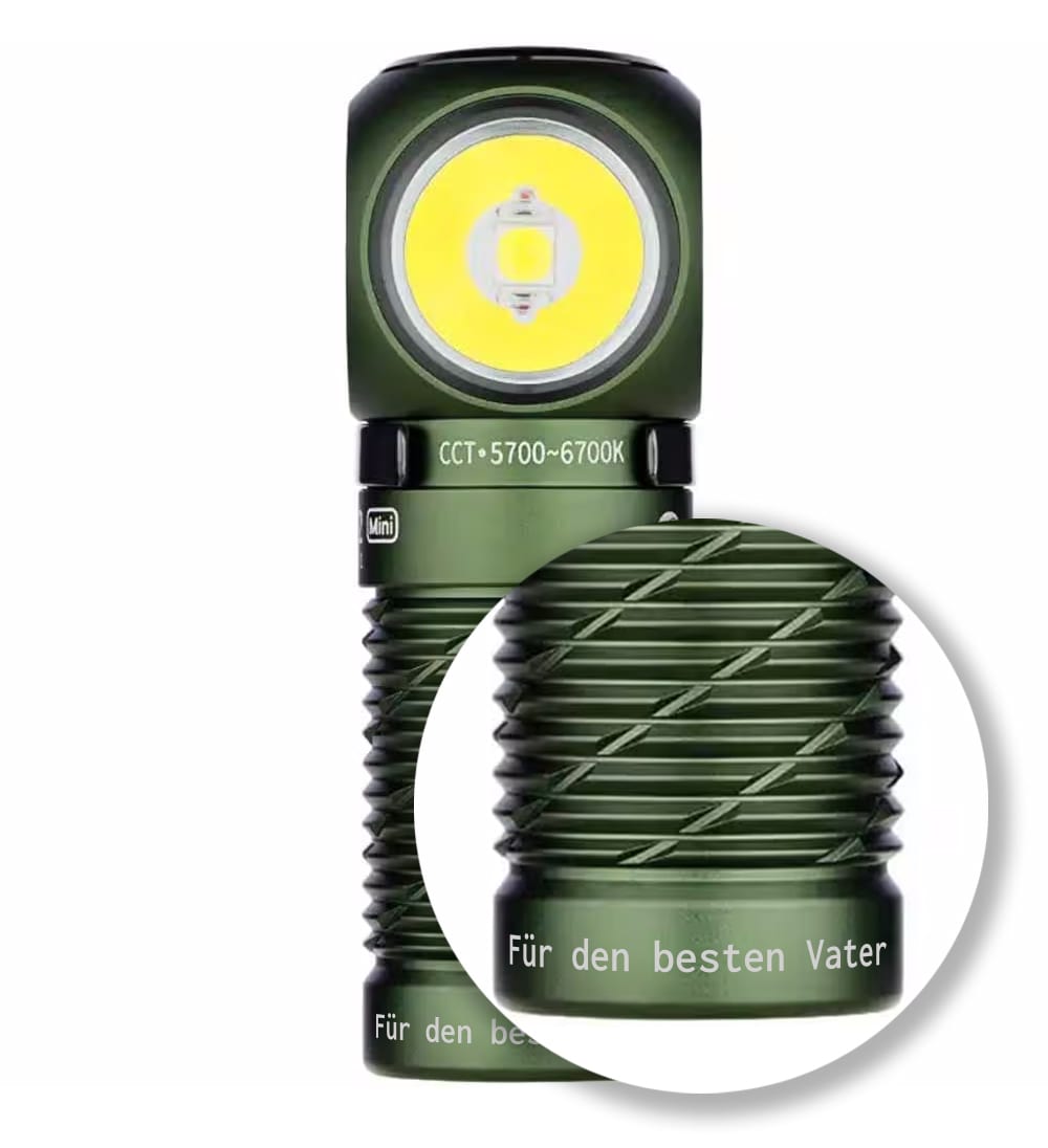 Olight - Perun 2 Mini Neutral White - Stirn- und Winkeltaschenlampe mit Stirnband - OD Green - 1100 Lumen