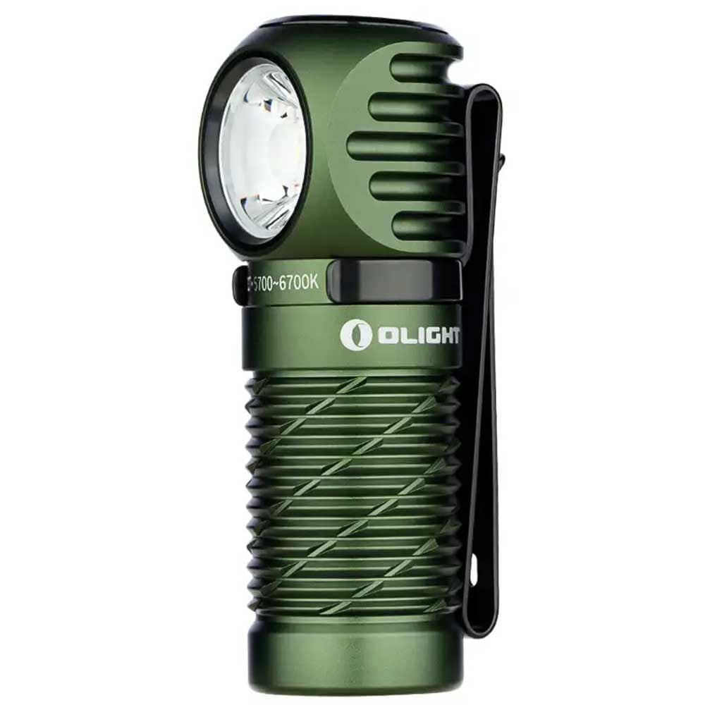 Olight - Perun 2 Mini Neutral White - Stirn- und Winkeltaschenlampe mit Stirnband - OD Green - 1100 Lumen