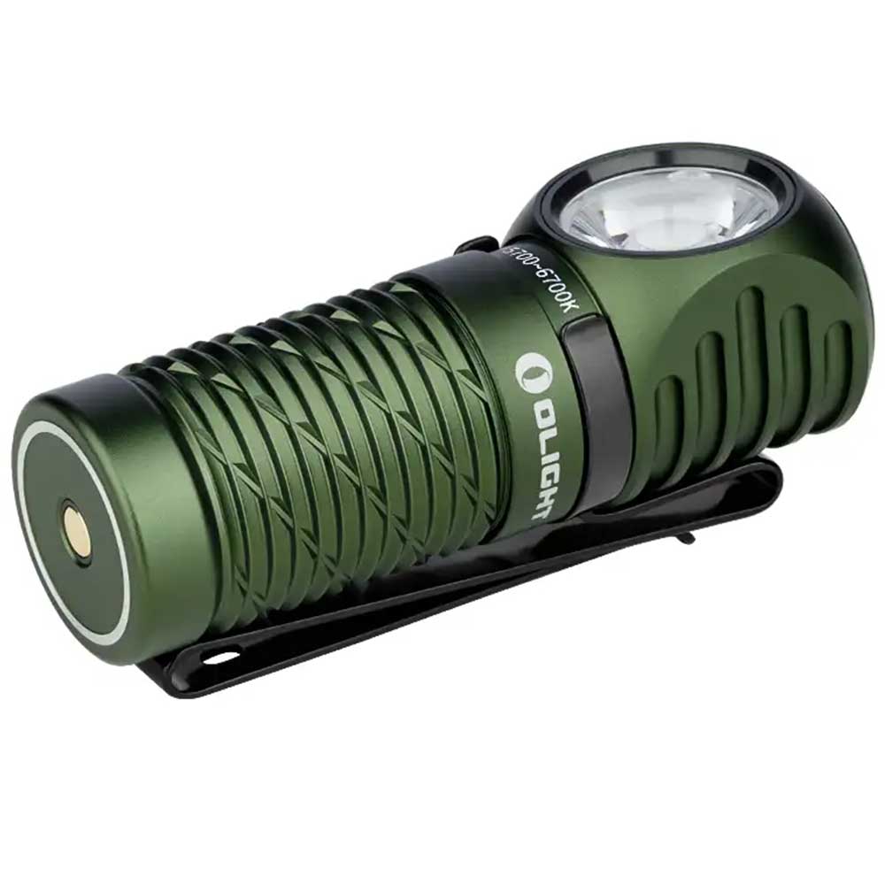 Olight - Perun 2 Mini Neutral White - Stirn- und Winkeltaschenlampe mit Stirnband - OD Green - 1100 Lumen