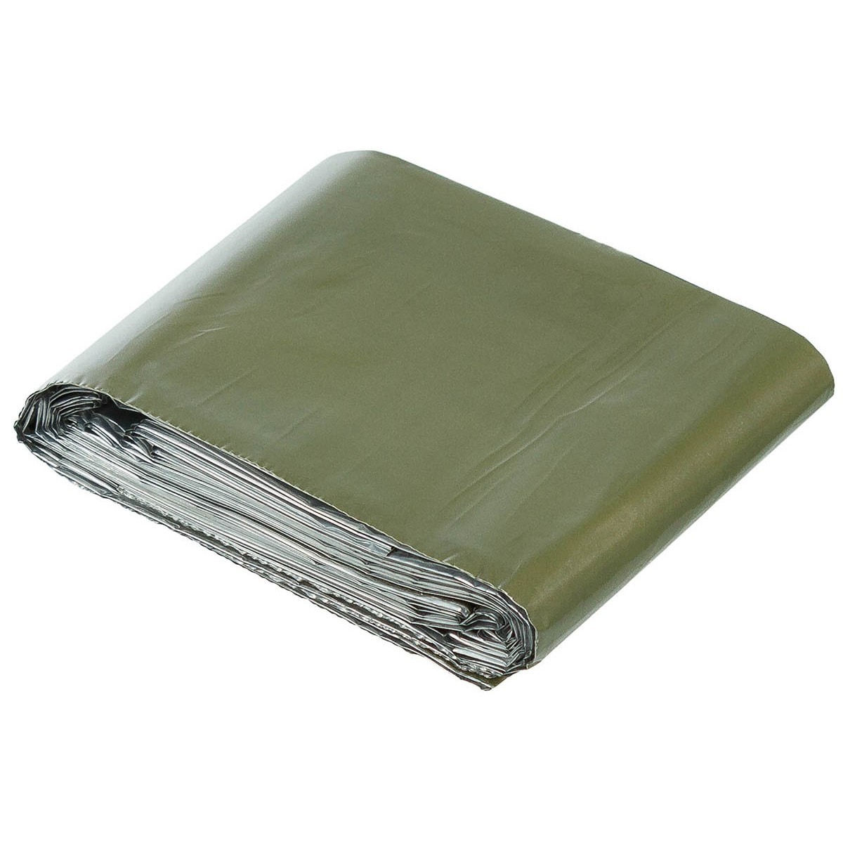 MFH - Emergency Blanket - Rettungsdecke/NRC-Folie 132 x 213 cm - Silver/OD Green 