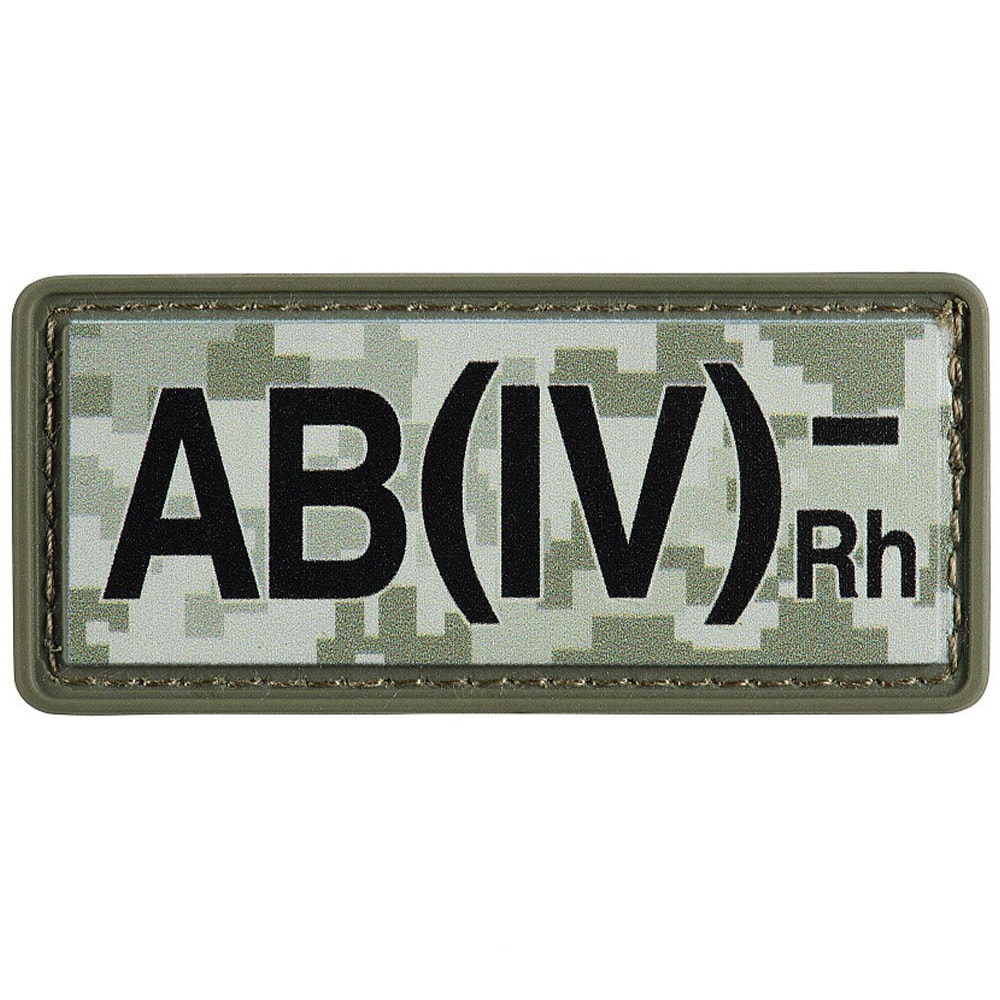 M-Tac - Blutgruppe AB (IV) Rh- PVC Aufnäher - MM14