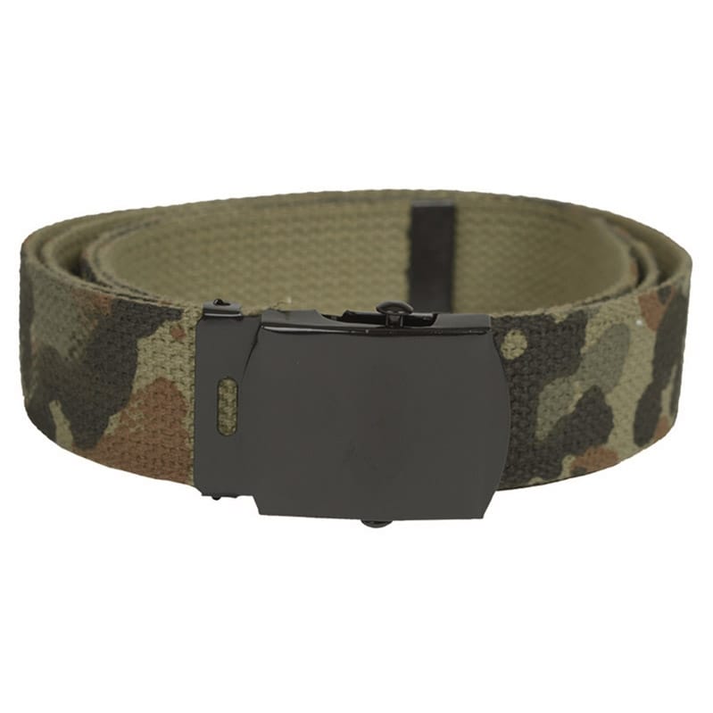 Mil-Tec - Cotton Black Buckle - Gürtel - Flecktarn