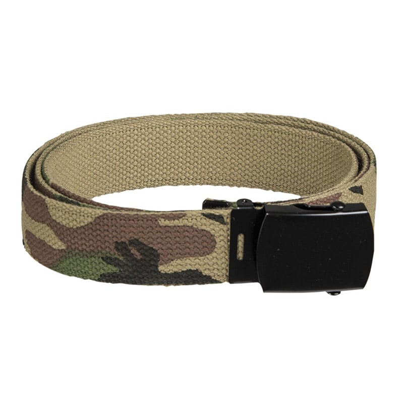 Mil-Tec - Cotton Black Buckle - Gürtel - Woodland