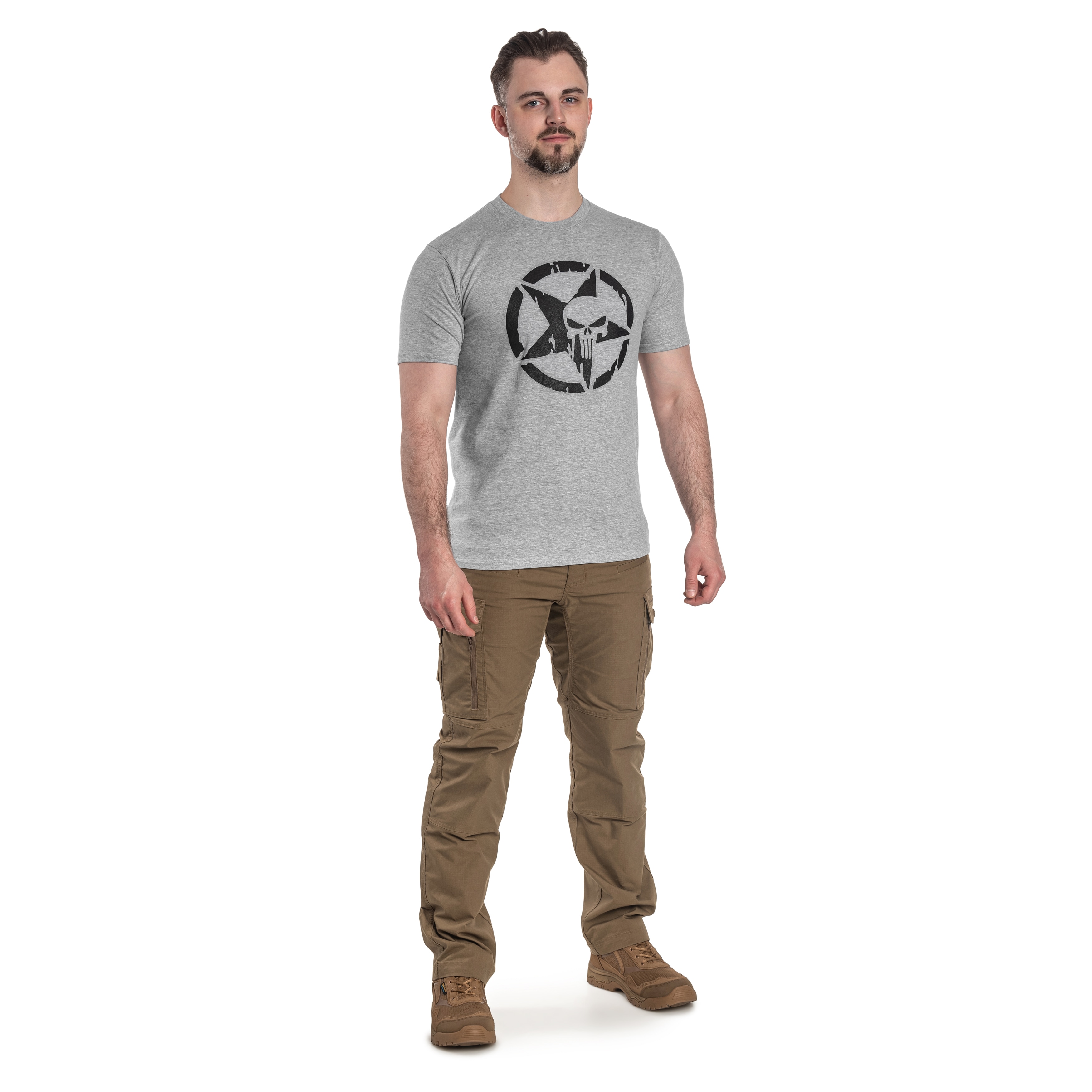 TigerWood - Punisher Military T-Shirt - Grey