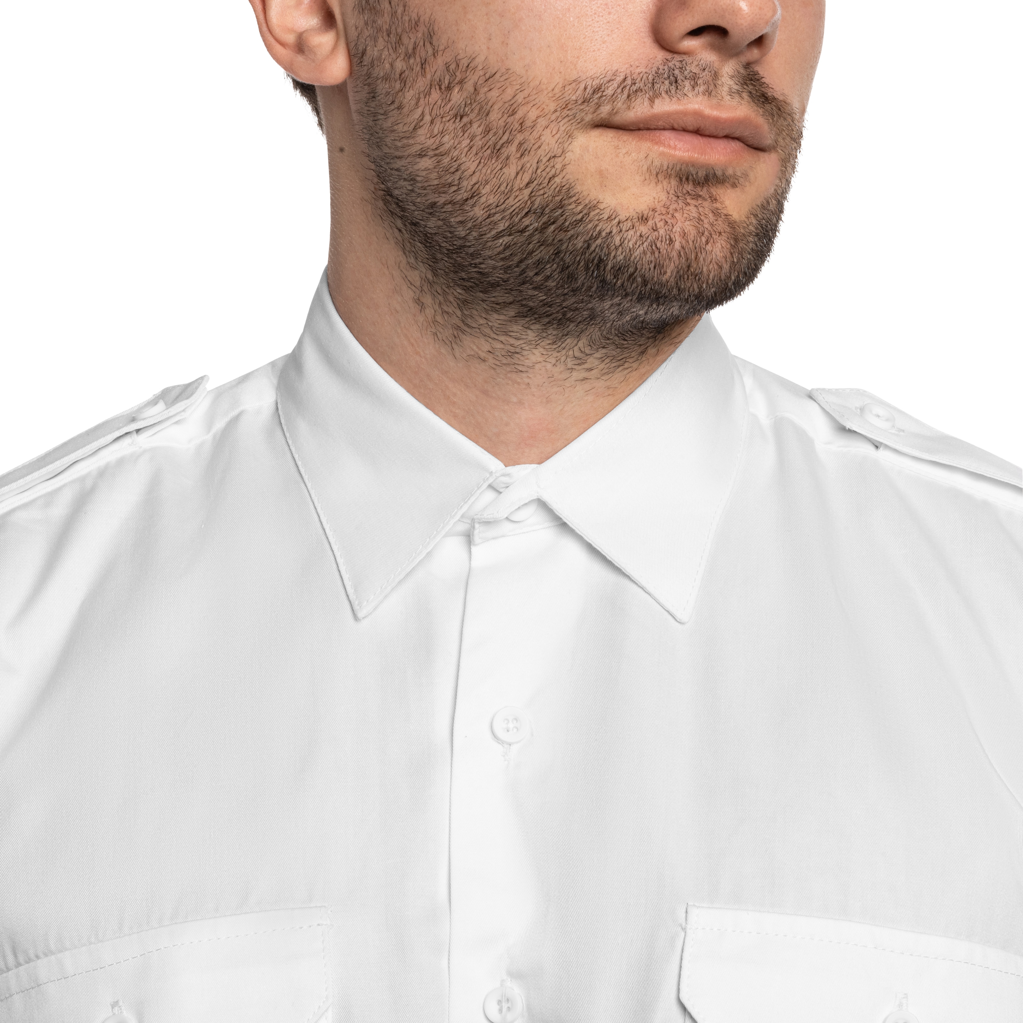 Mil-Tec Service Long Sleeve Shirt Hemd - White