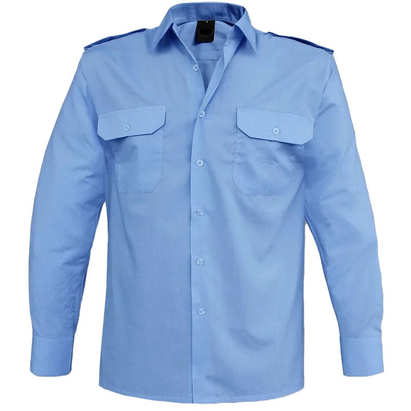 Mil-Tec - Service Long Sleeve Shirt - Hemd - Hellblau