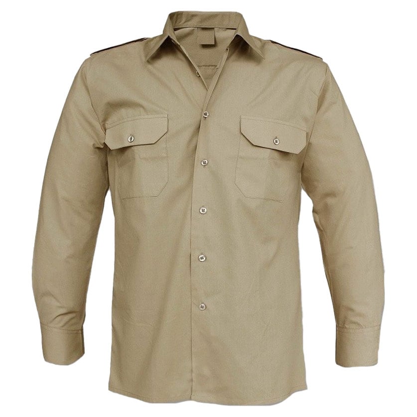 Mil-Tec - Service Long Sleeve Shirt - Hemd - Khaki