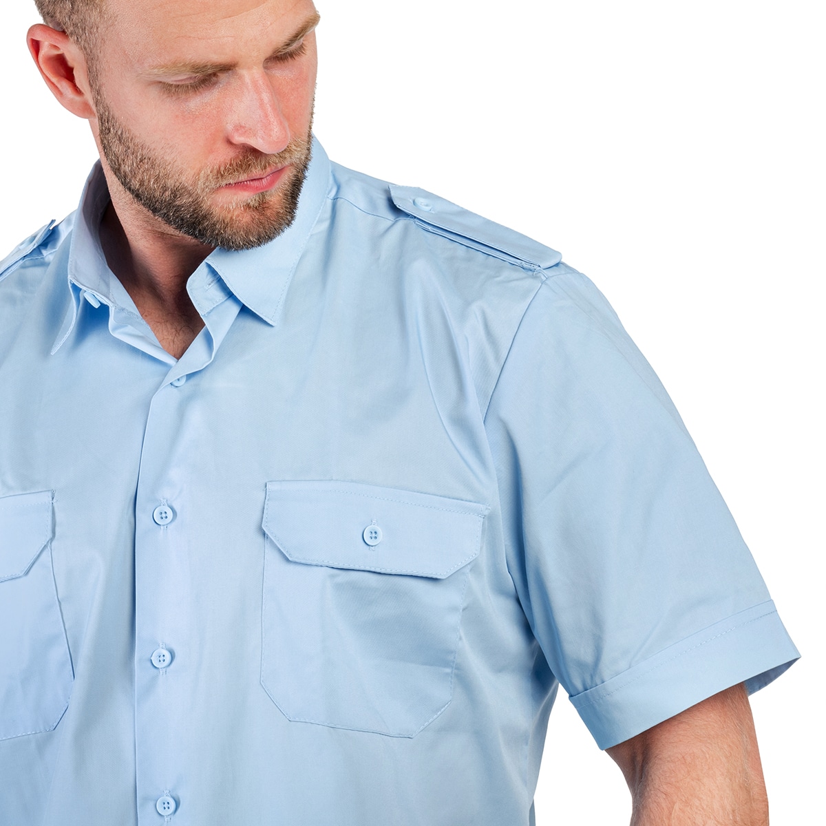 Mil-Tec - Service Short Sleeve Shirt - T-Shirt - Light Blue