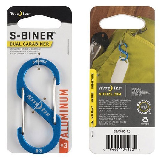 Nite Ize - S-Biner Aluminium Dual Carabiner - Karabinerhaken 3SBA3-03-R6 - Blue