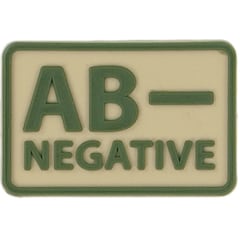 Emblem - Blutgruppe AB Rh- Khaki - 2 Stk.