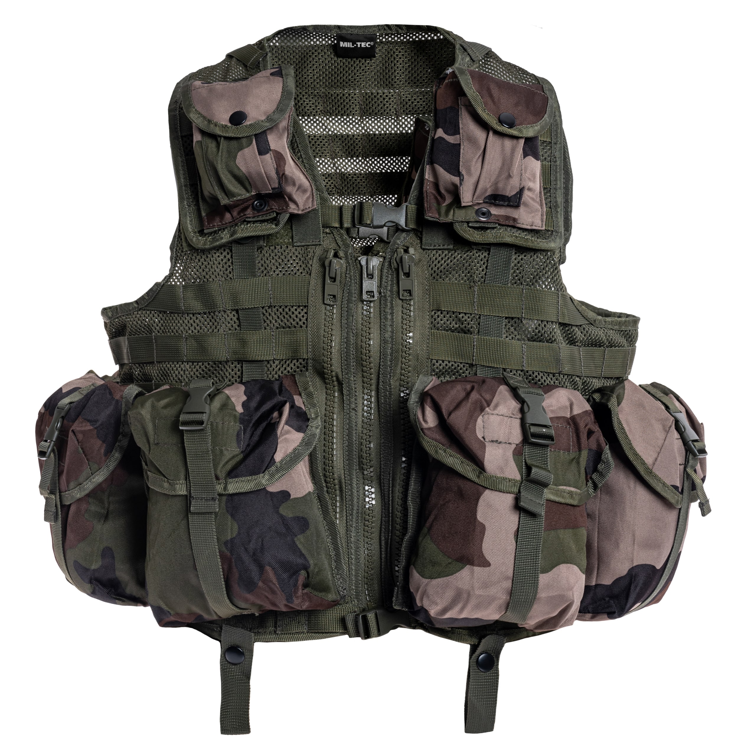 Mil-Tec - 8 Pockets Tactical Vest Modular System - Taktische Weste - CCE Camo