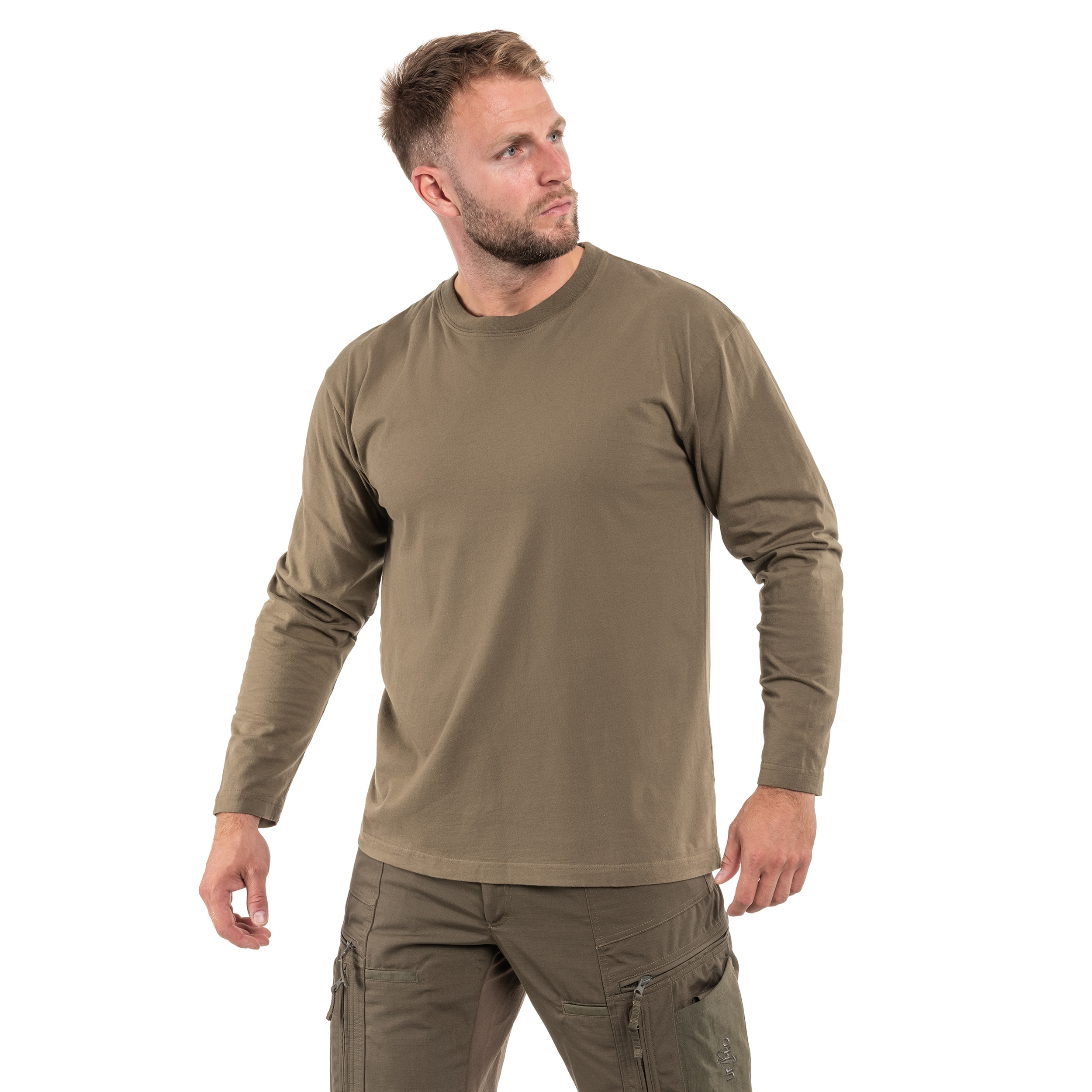 MFH - Longsleeve - Langarm-T-Shirt - OD Green