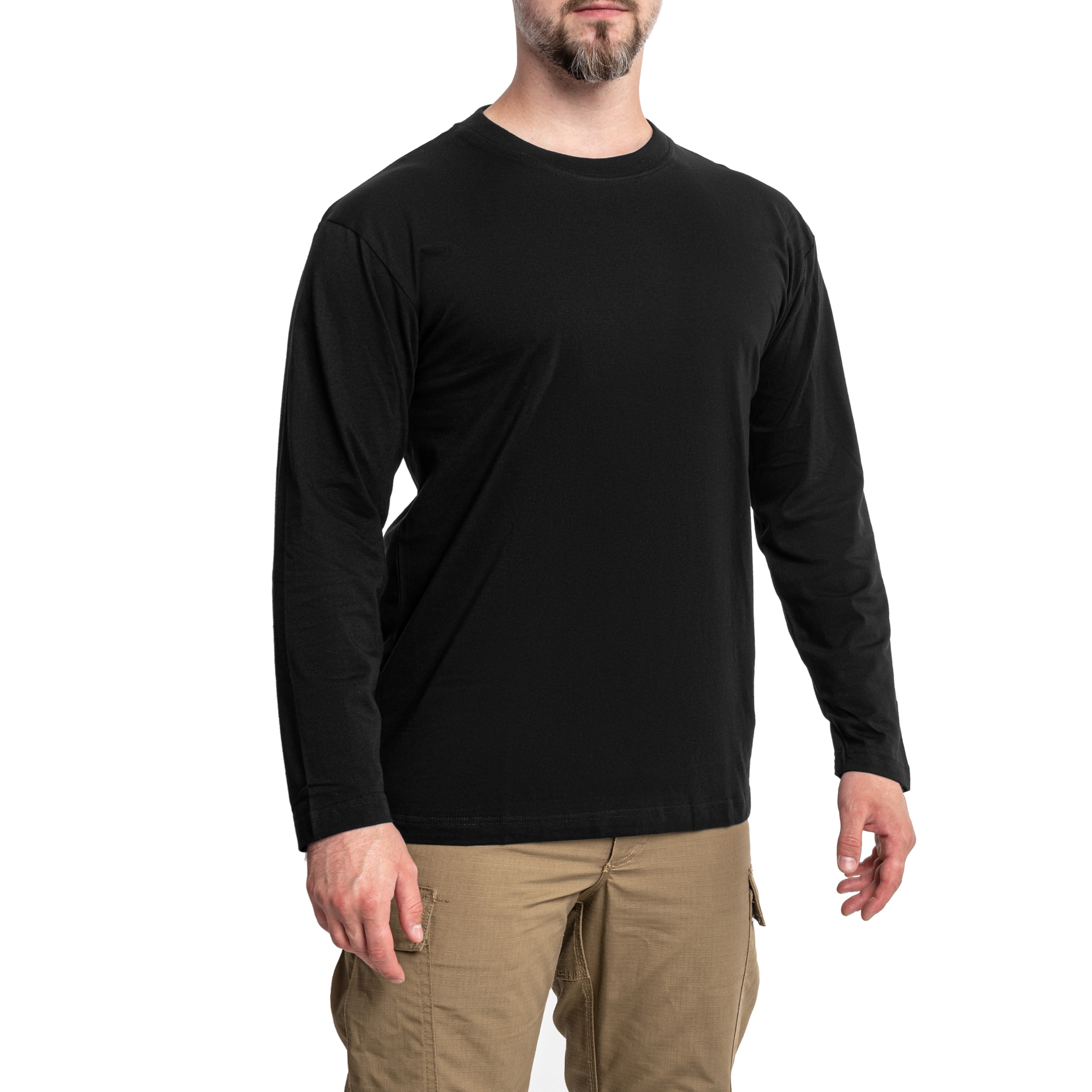 MFH - Longsleeve - Langarm-T-Shirt - Black
