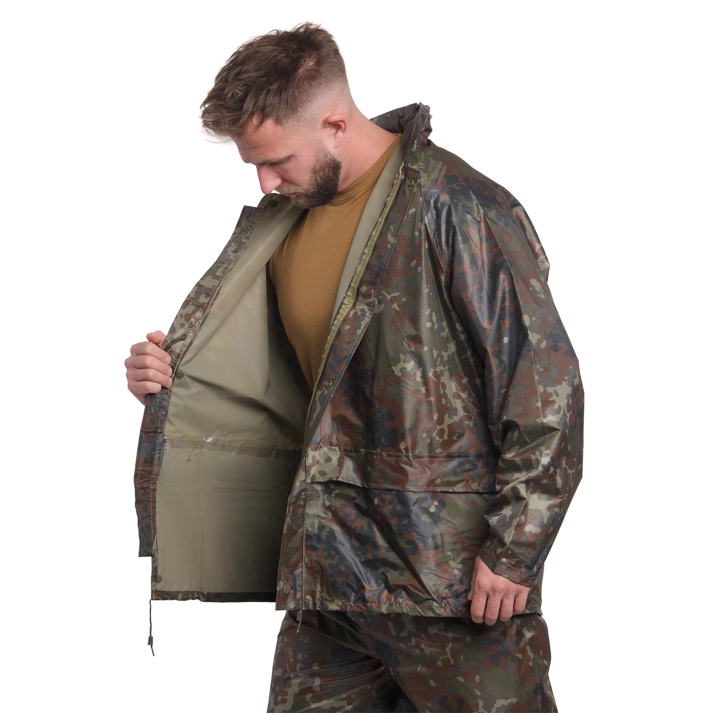 MFH - Regenjacke und -hose - Flecktarn