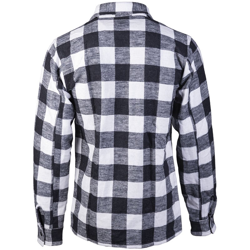 Mil-Tec - Flannel Shirt Longsleeve - Hemd - Black/White