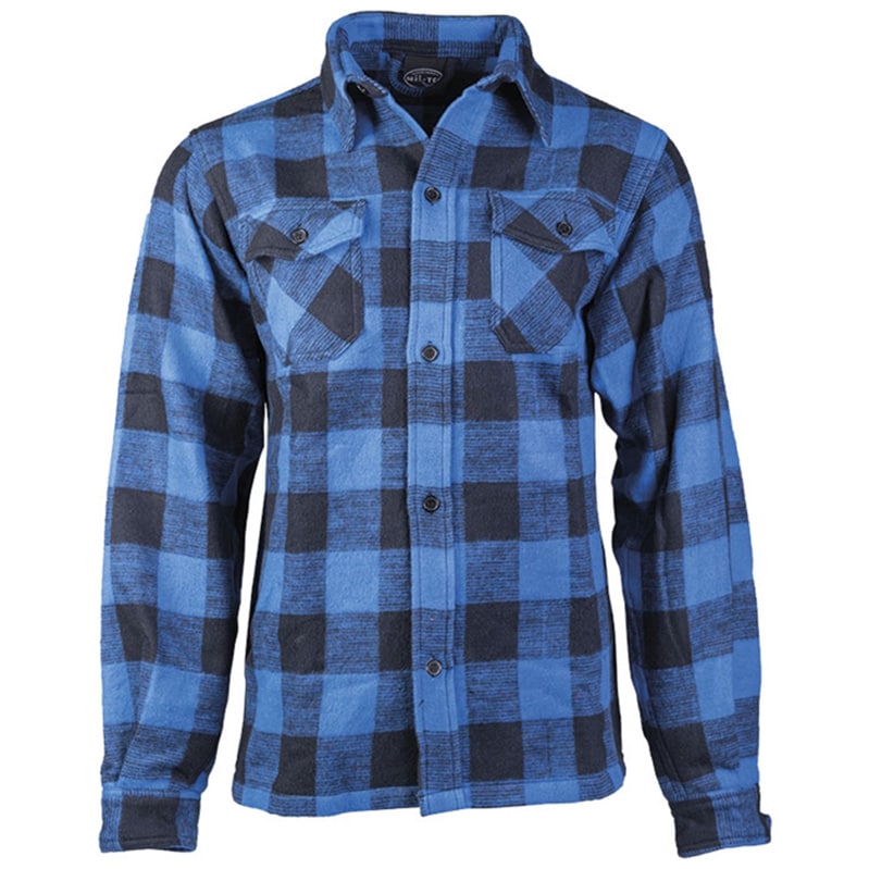 Mil-Tec - Flannel Shirt Longsleeve - Hemd - Black/Blue