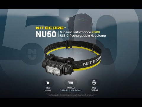 Nitecore - NU50 Stirnlampe 1400 Lumen - Schwarz