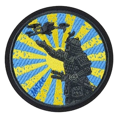 M-Tac - Way of the Samurai Stickerei Aufnäher - Schwarz/Blau/Gelb