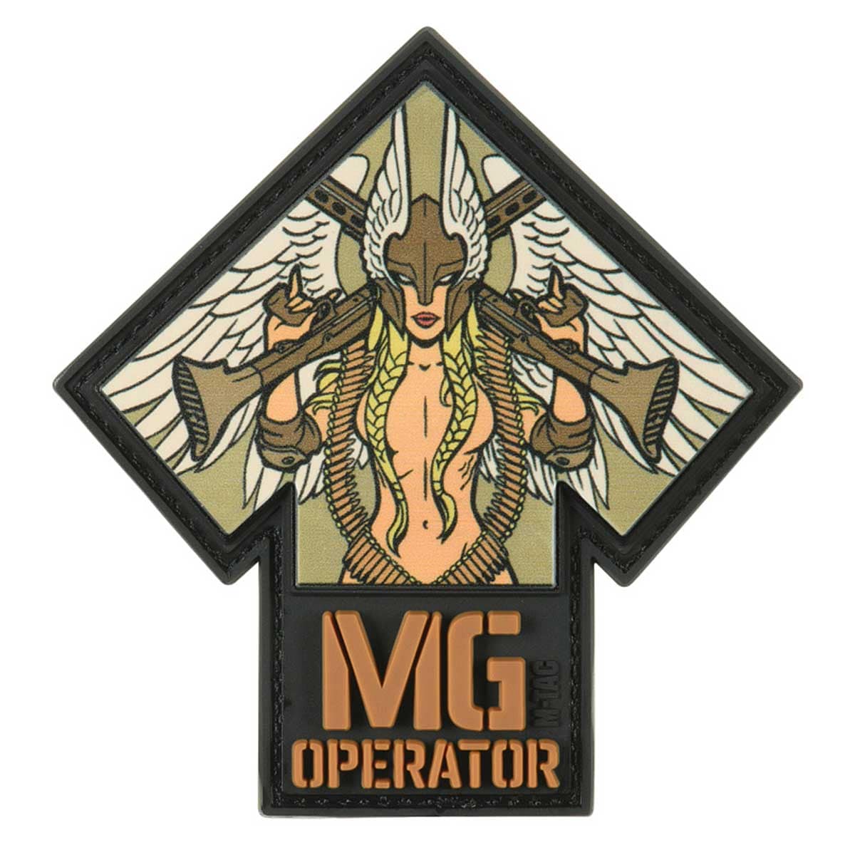 M-Tac - MG Operator PVC Aufnäher - Schwarz/Coyote