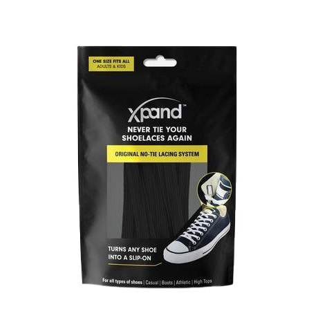 Xpand - No-Tie - elastische Schnürsenkel - Black 