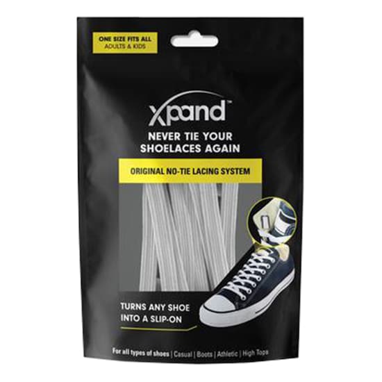 Xpand - No-Tie - elastische Schnürsenkel - White