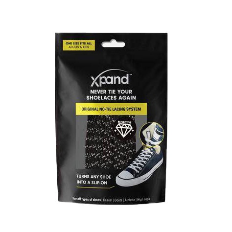 Xpand - No-Tie - elastische Schnürsenkel - Black Reflective