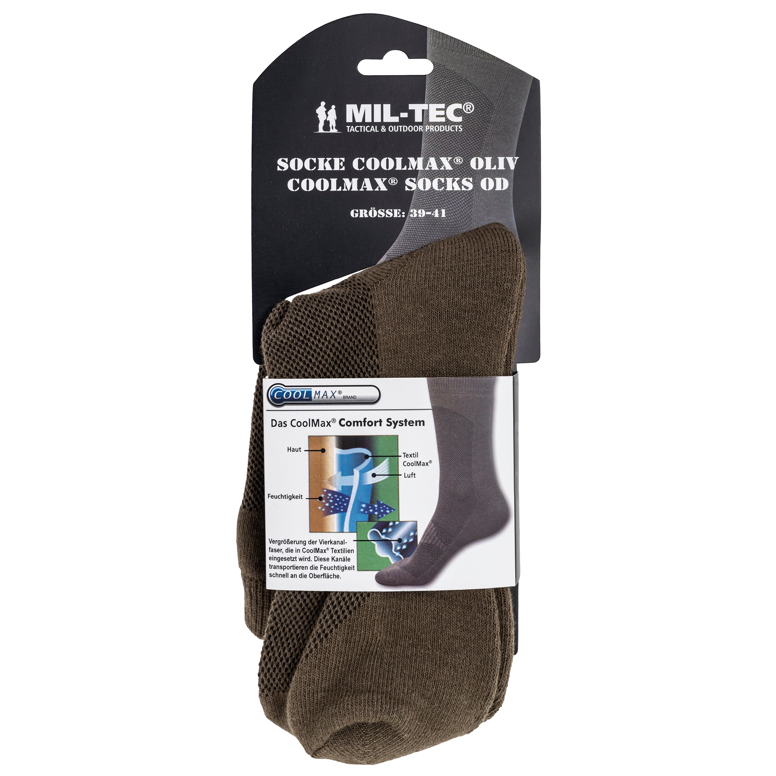 Mil-Tec - CoolMax Socken - Olive