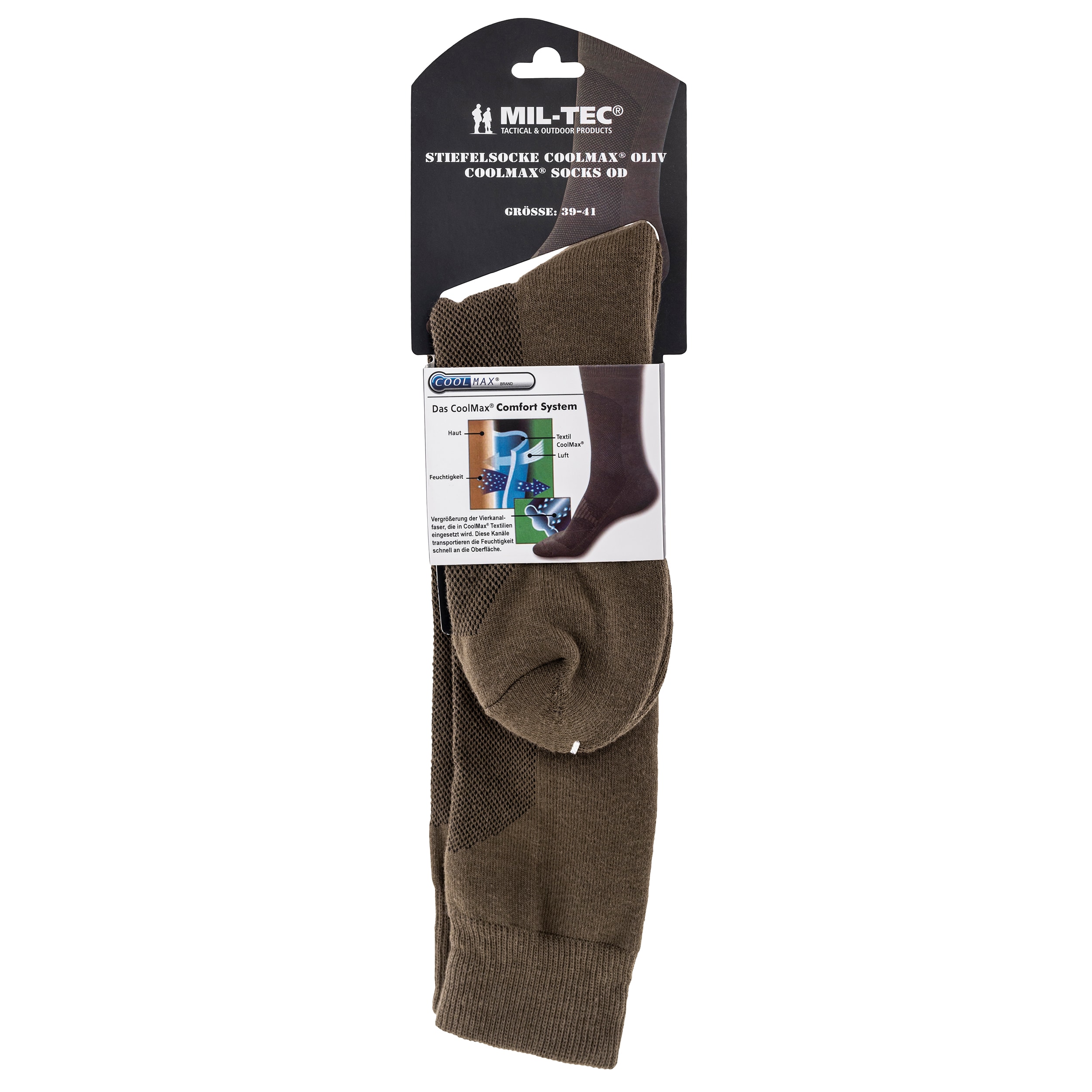 Mil-Tec - CoolMax - Lange Trekkingsocken - Olive