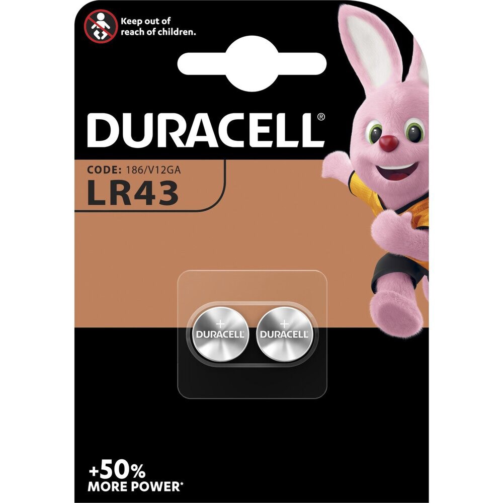 Duracell - LR43 Alkaline-Batterie - 2 Stk.