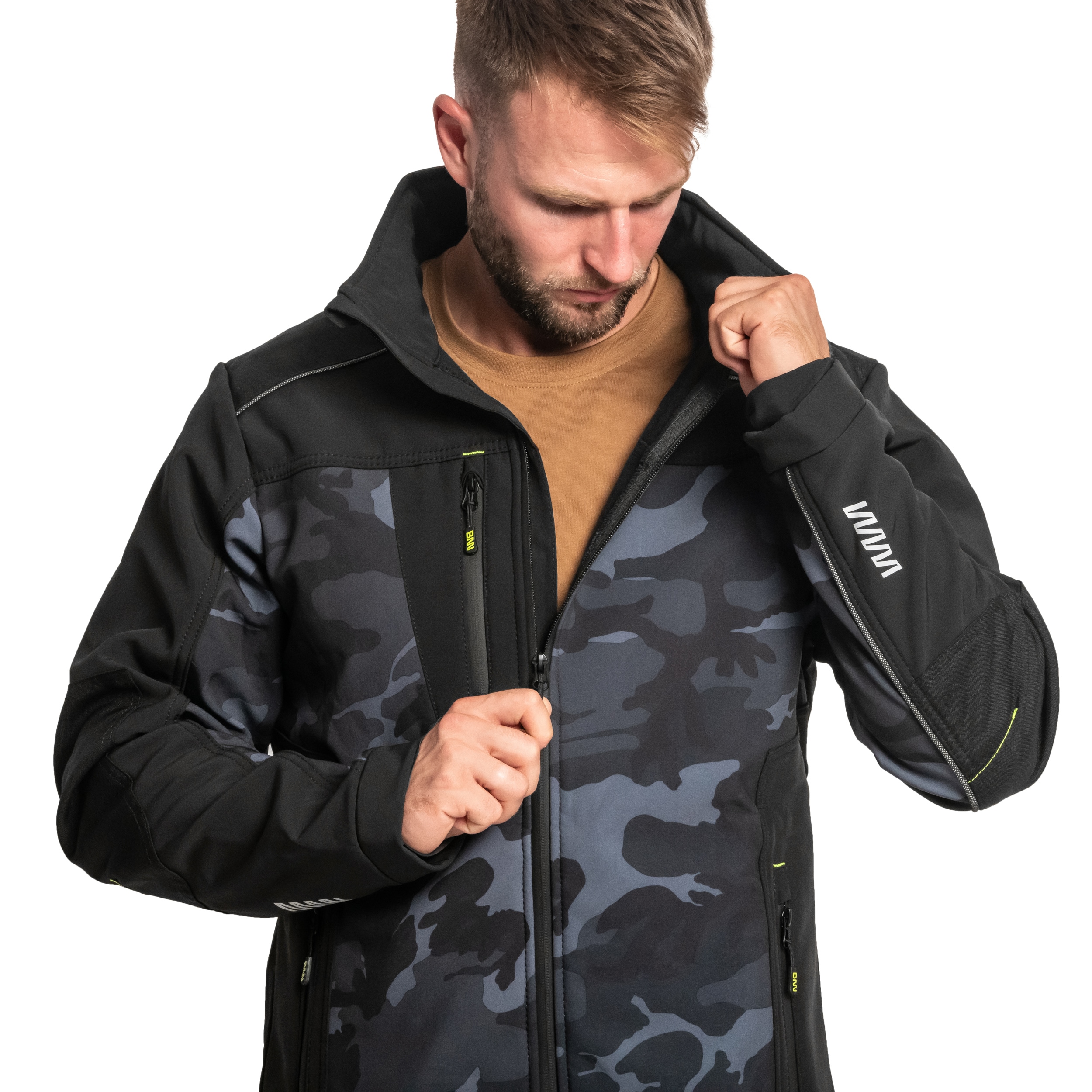 Bennon - Camos Softshell Jacke - Black/Grey