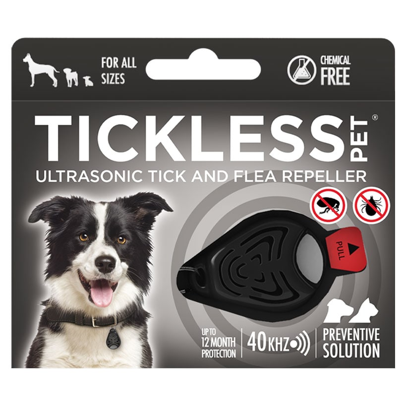 TickLess - Pet - Ultraschall-Zeckenschutz - für Tiere - Black