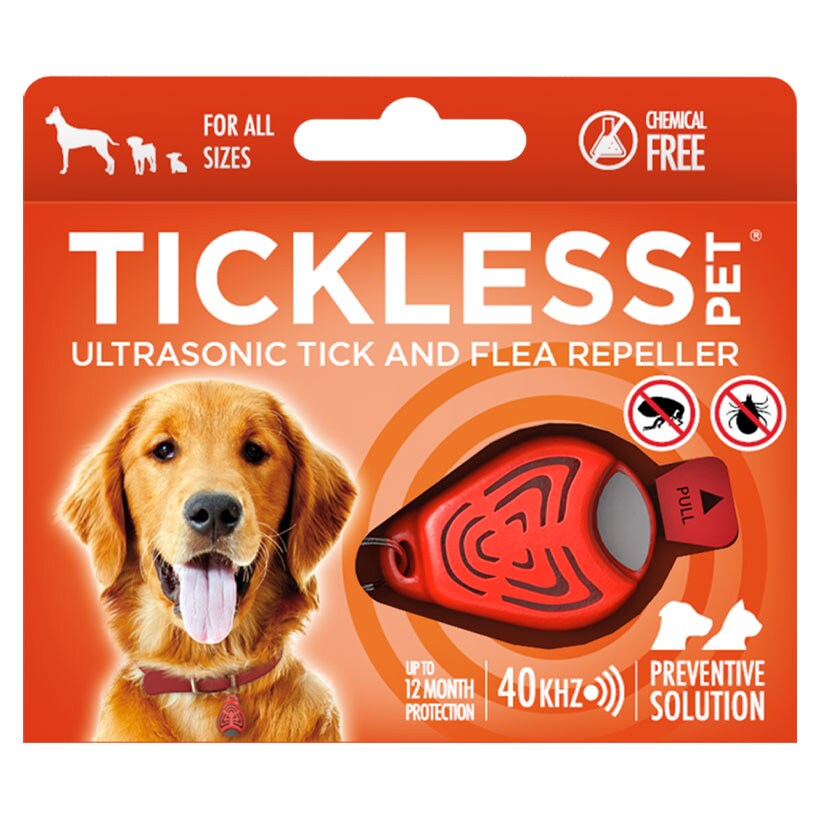 TickLess - Pet - Ultraschall-Zeckenschutz - für Tiere - Orange