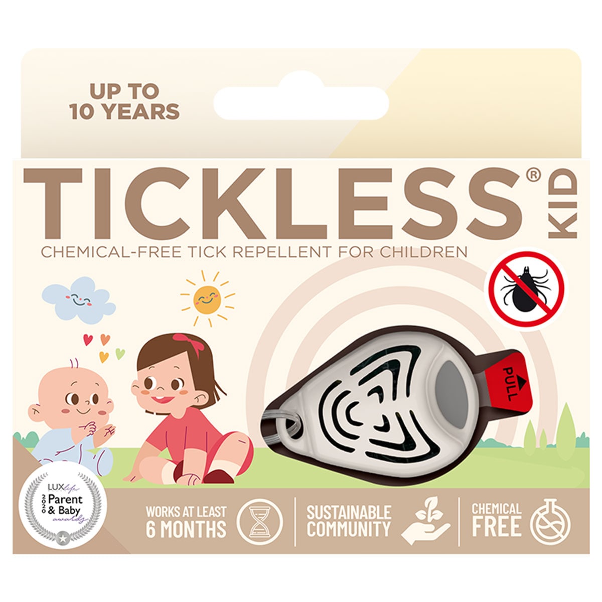 TickLess - Kid - Ultraschall-Zeckenschutz für Kinder - Beige