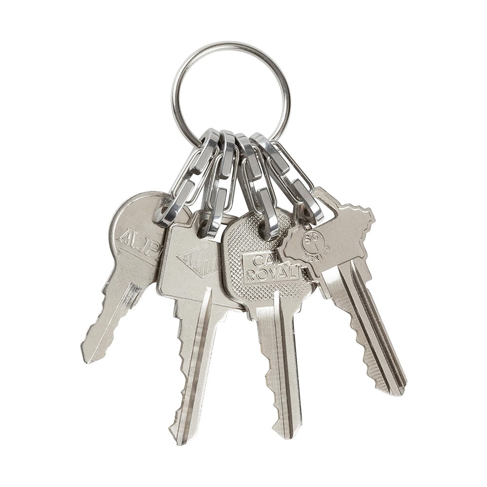 Nite Ize - KeyRing MicroLink - Schlüsselanhänger mit Karabinerhaken - Silber