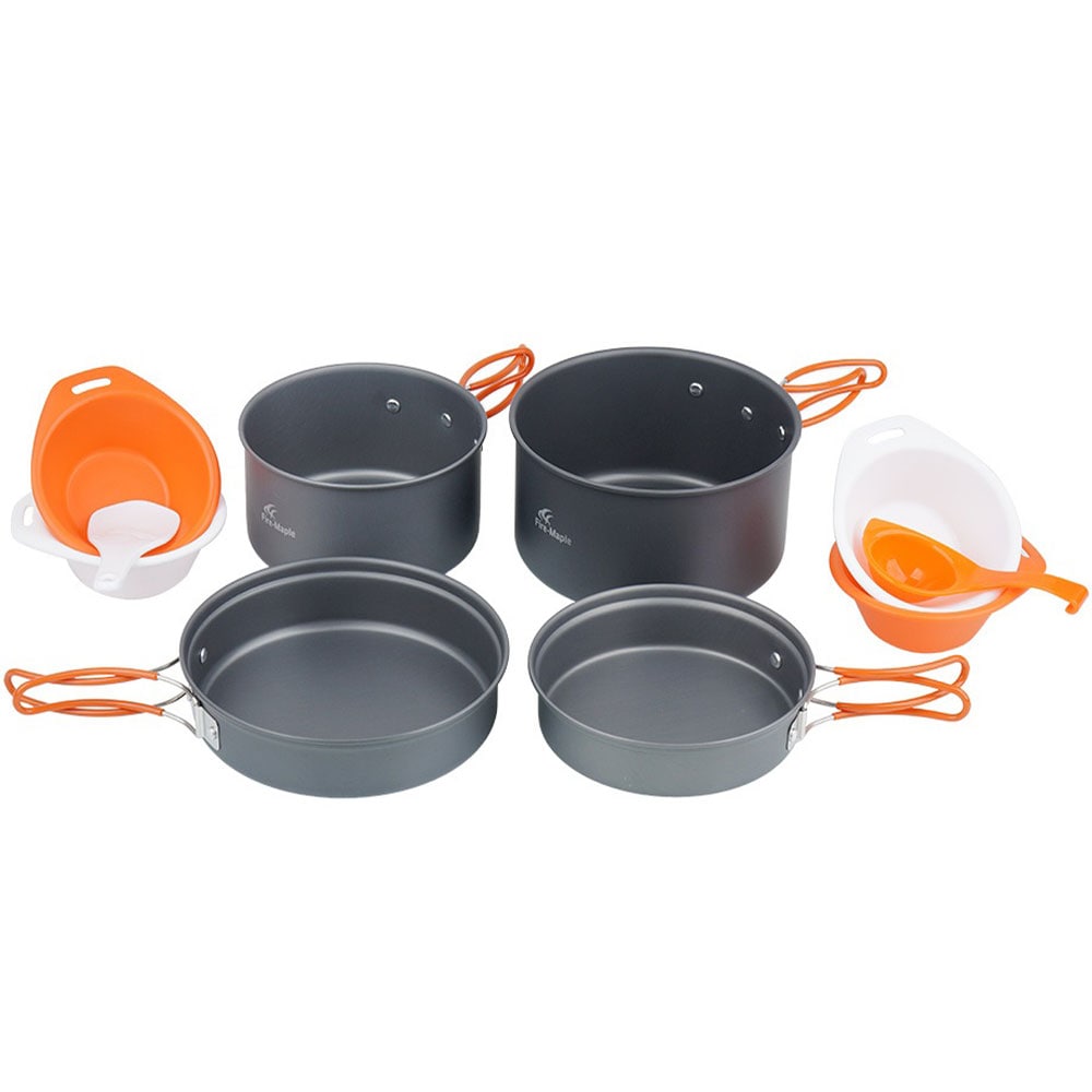 Fire Maple Grey - Camping-Geschirr-Set - 4 Teile