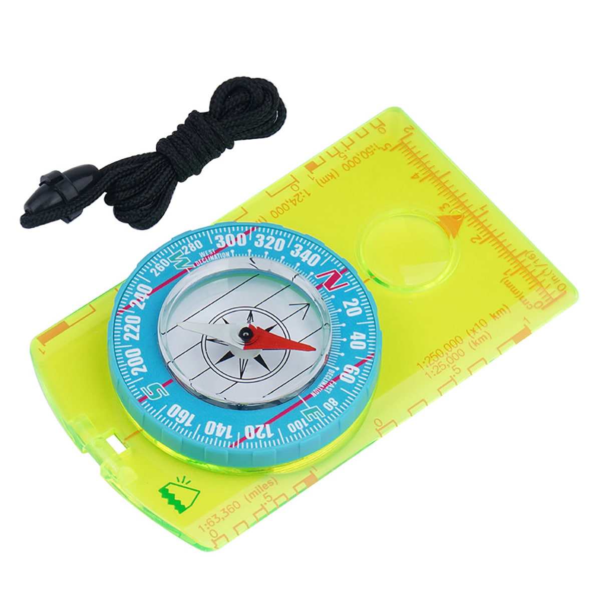 UST - Hi Vis Deluxe Map Compass - Kartenkompass - Blau