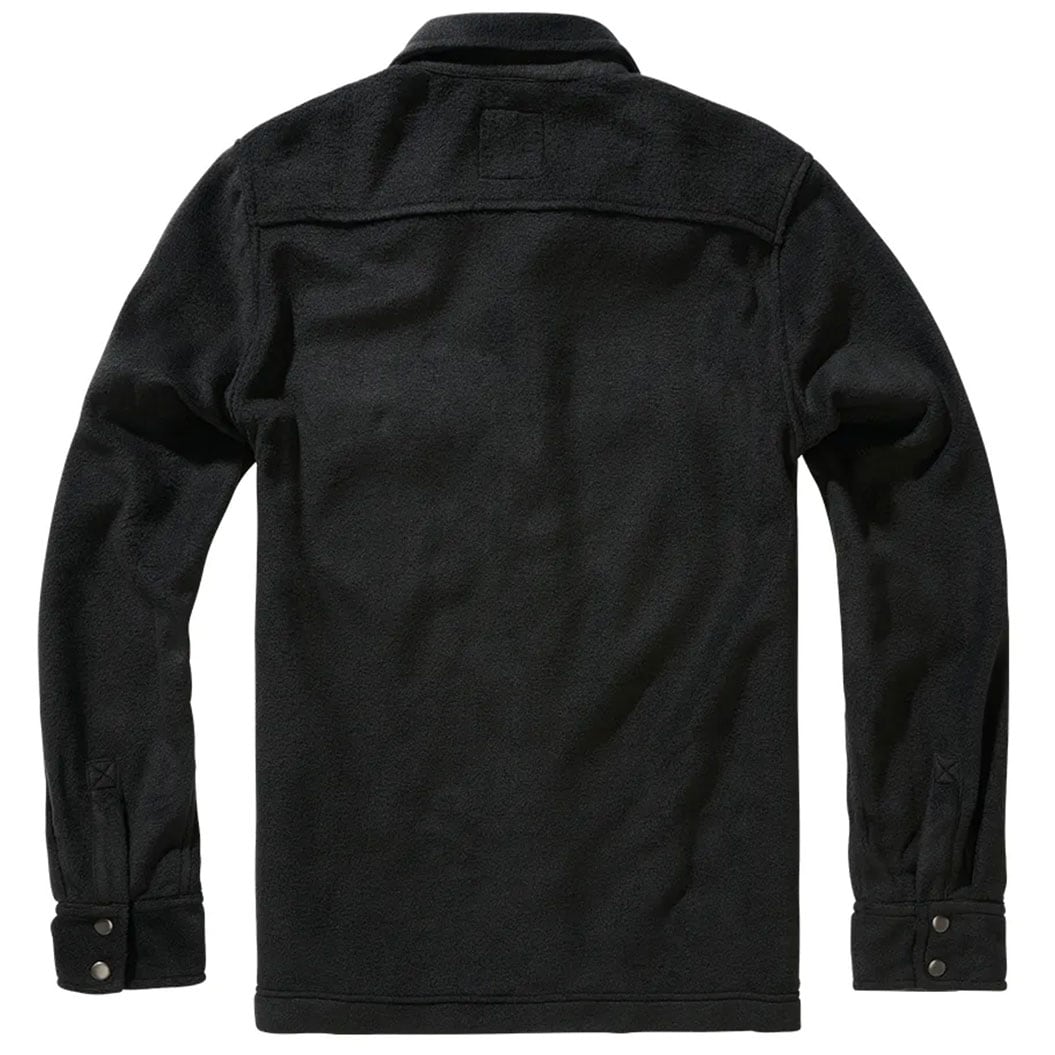 Brandit - Jeff Fleece Long Sleeve - Langarmshirt aus Fleece - Black