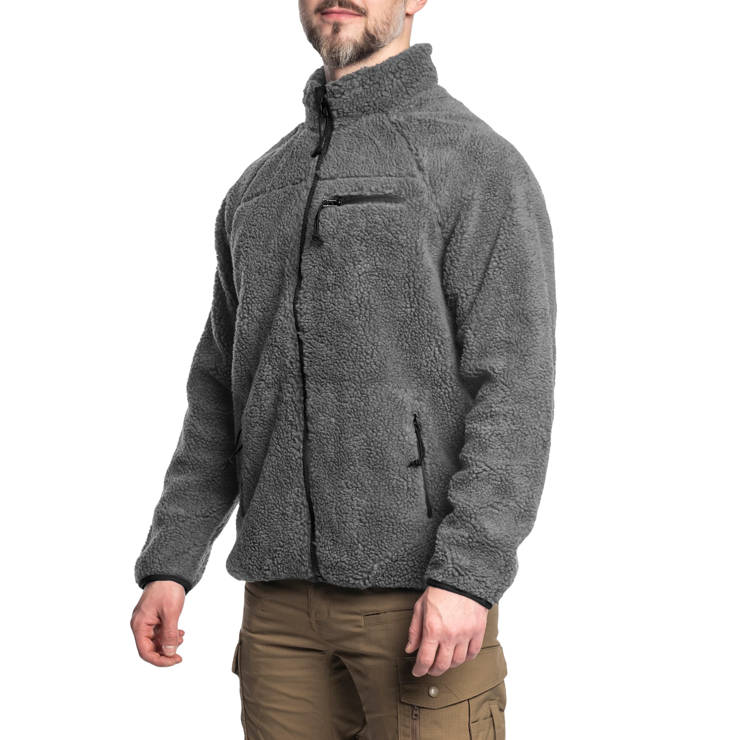 Brandit - Teddyfleece Jacket - Teddy-Fleecejacke - Anthracite