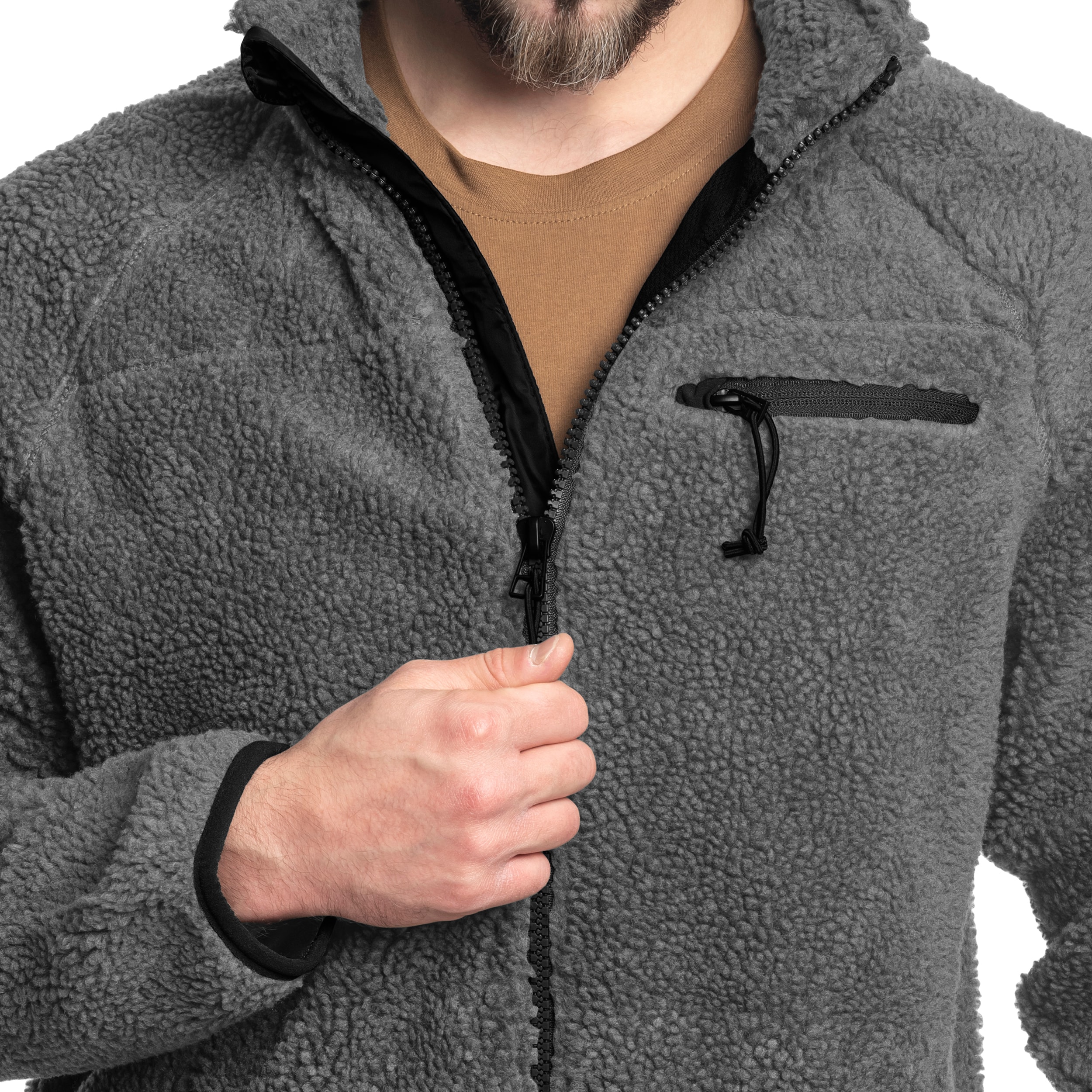 Brandit - Teddyfleece Jacket - Teddy-Fleecejacke - Anthracite