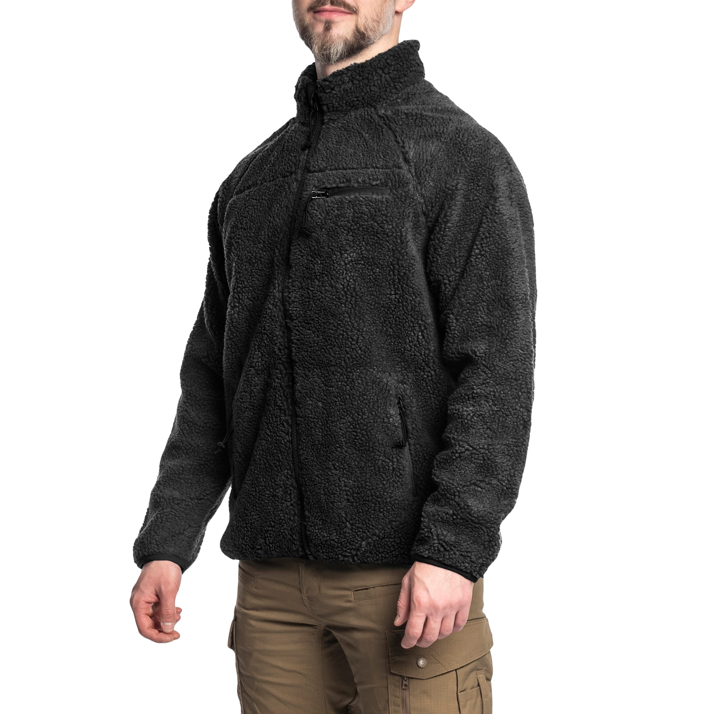 Brandit - Teddyfleece Jacket - Teddy-Fleecejacke - Black