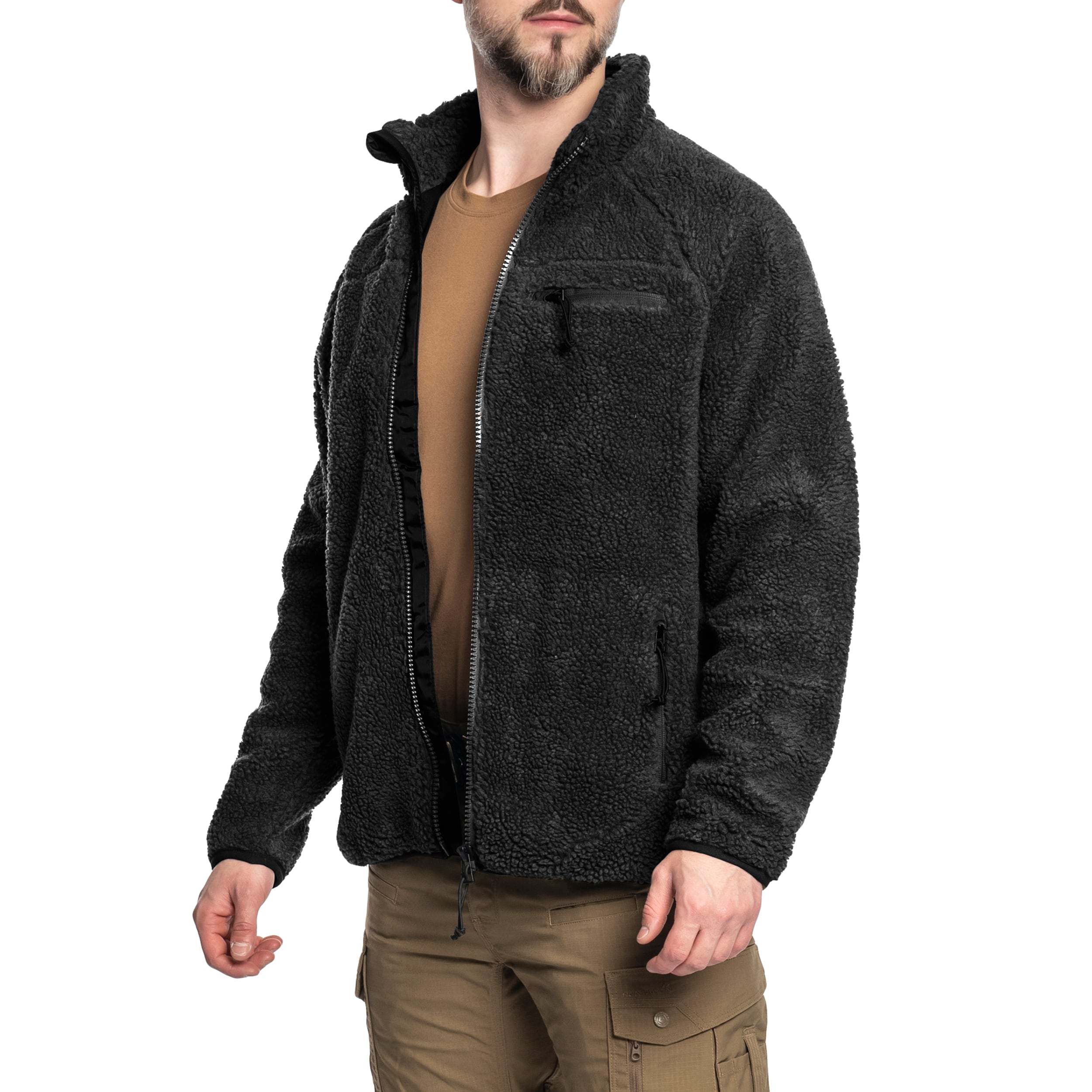 Brandit - Teddyfleece Jacket - Teddy-Fleecejacke - Black