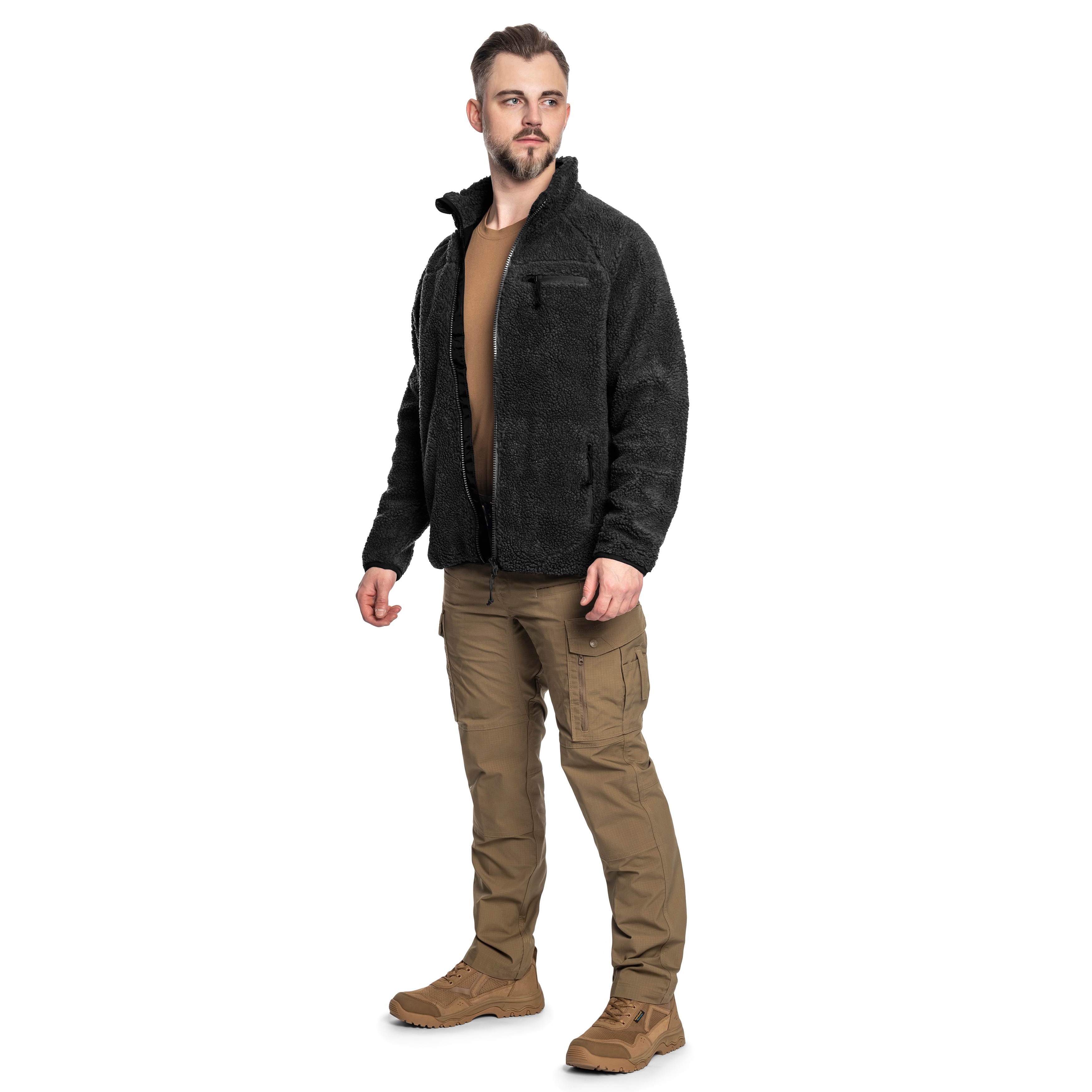 Brandit - Teddyfleece Jacket - Teddy-Fleecejacke - Black