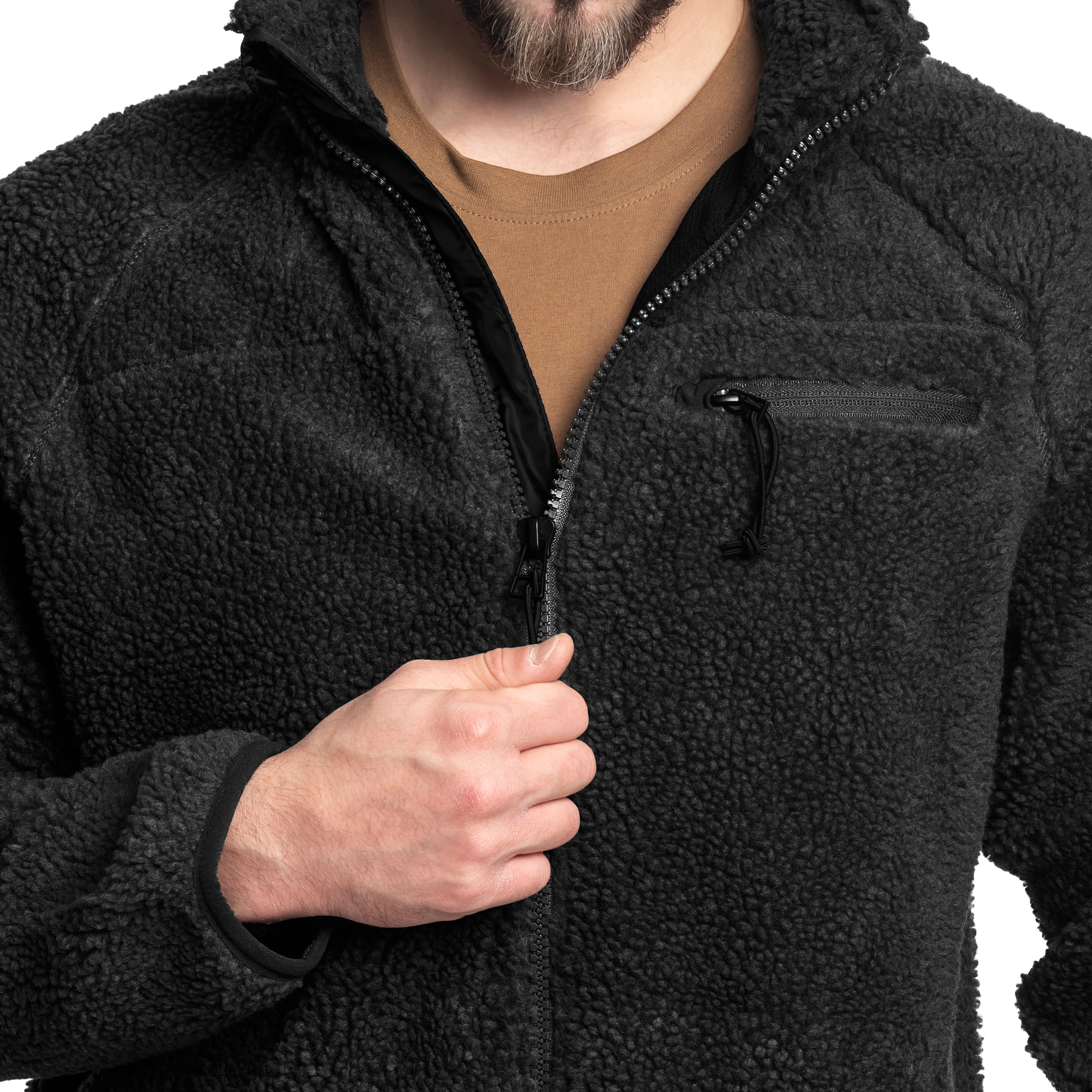 Brandit - Teddyfleece Jacket - Teddy-Fleecejacke - Black