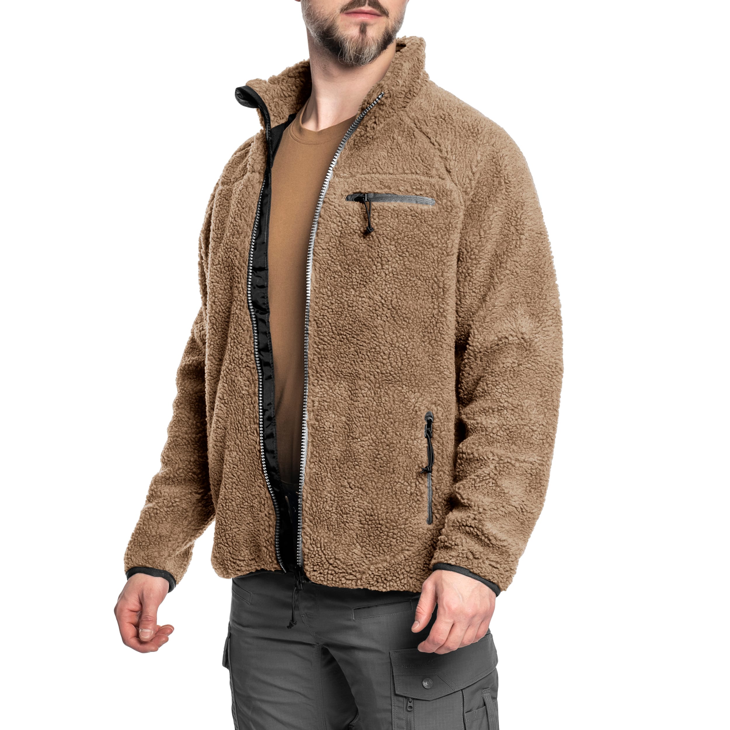 Brandit - Teddyfleece Jacket - Teddy-Fleecejacke - Camel