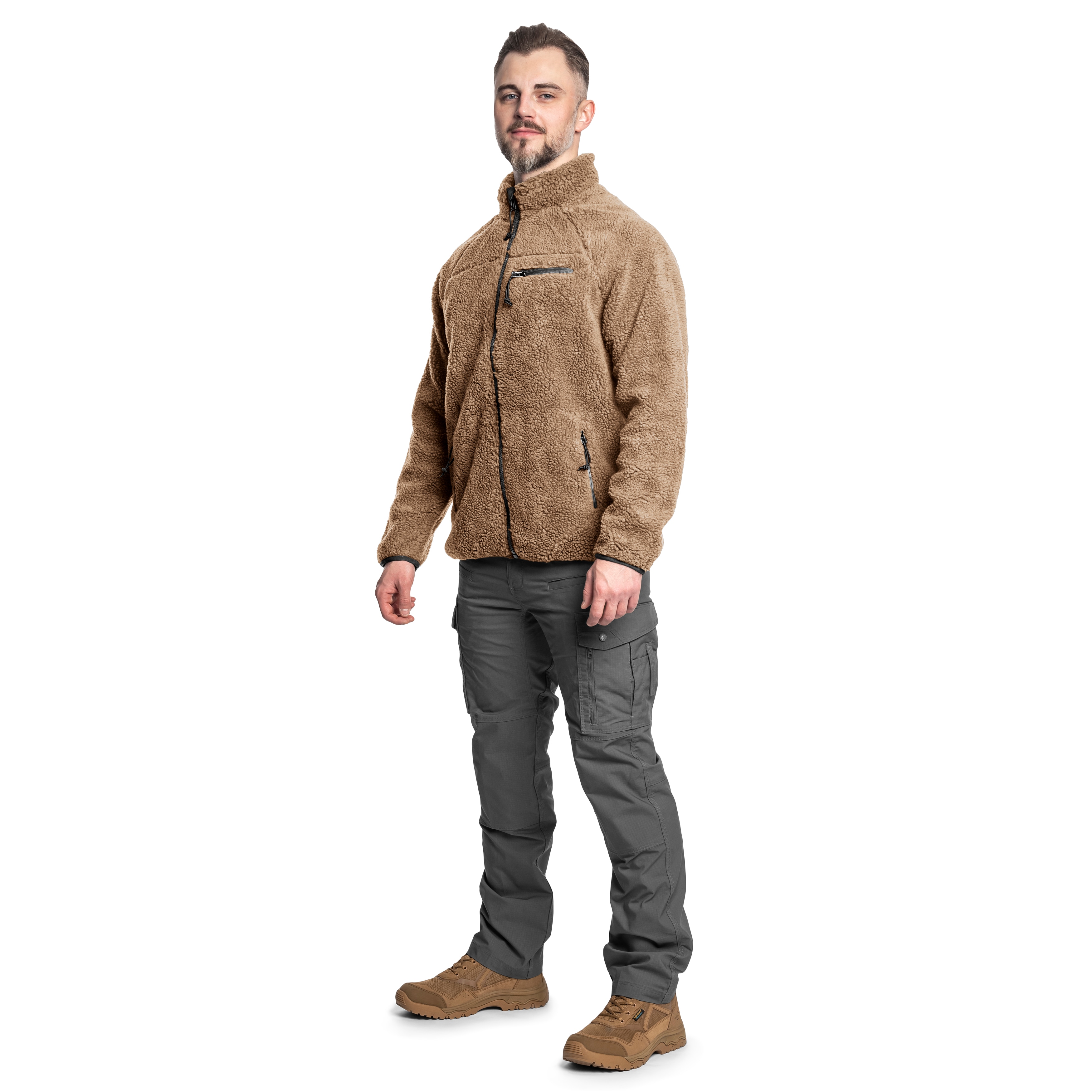 Brandit - Teddyfleece Jacket - Teddy-Fleecejacke - Coyote