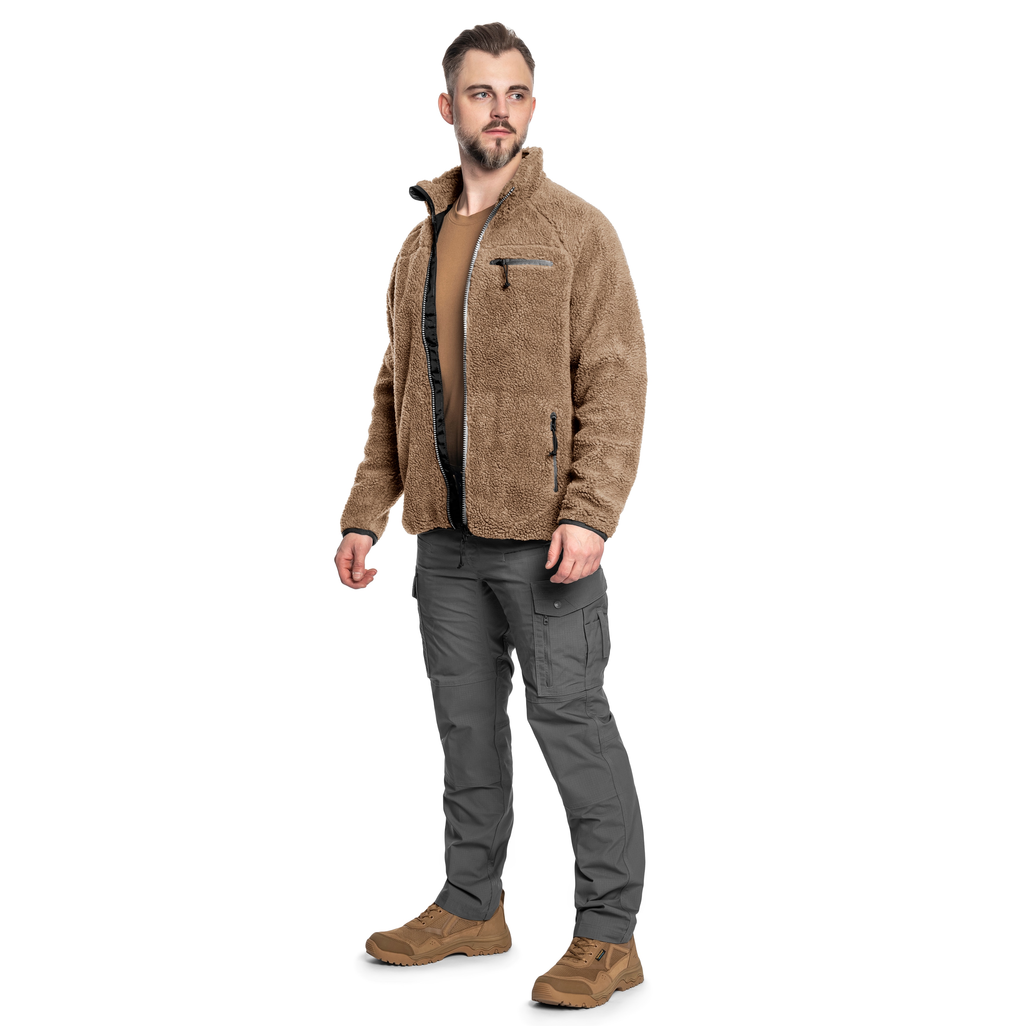 Brandit - Teddyfleece Jacket - Teddy-Fleecejacke - Coyote