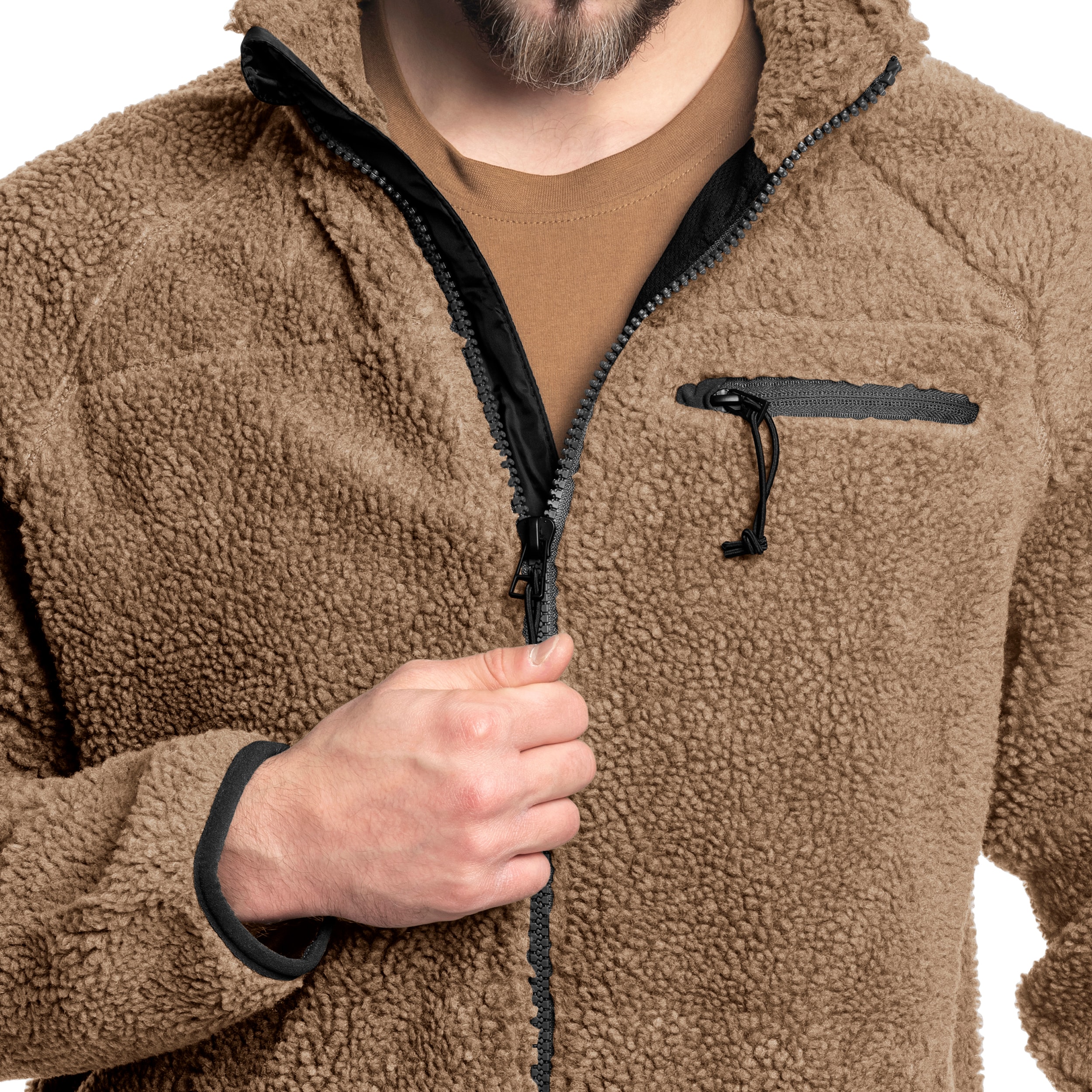 Brandit - Teddyfleece Jacket - Teddy-Fleecejacke - Coyote