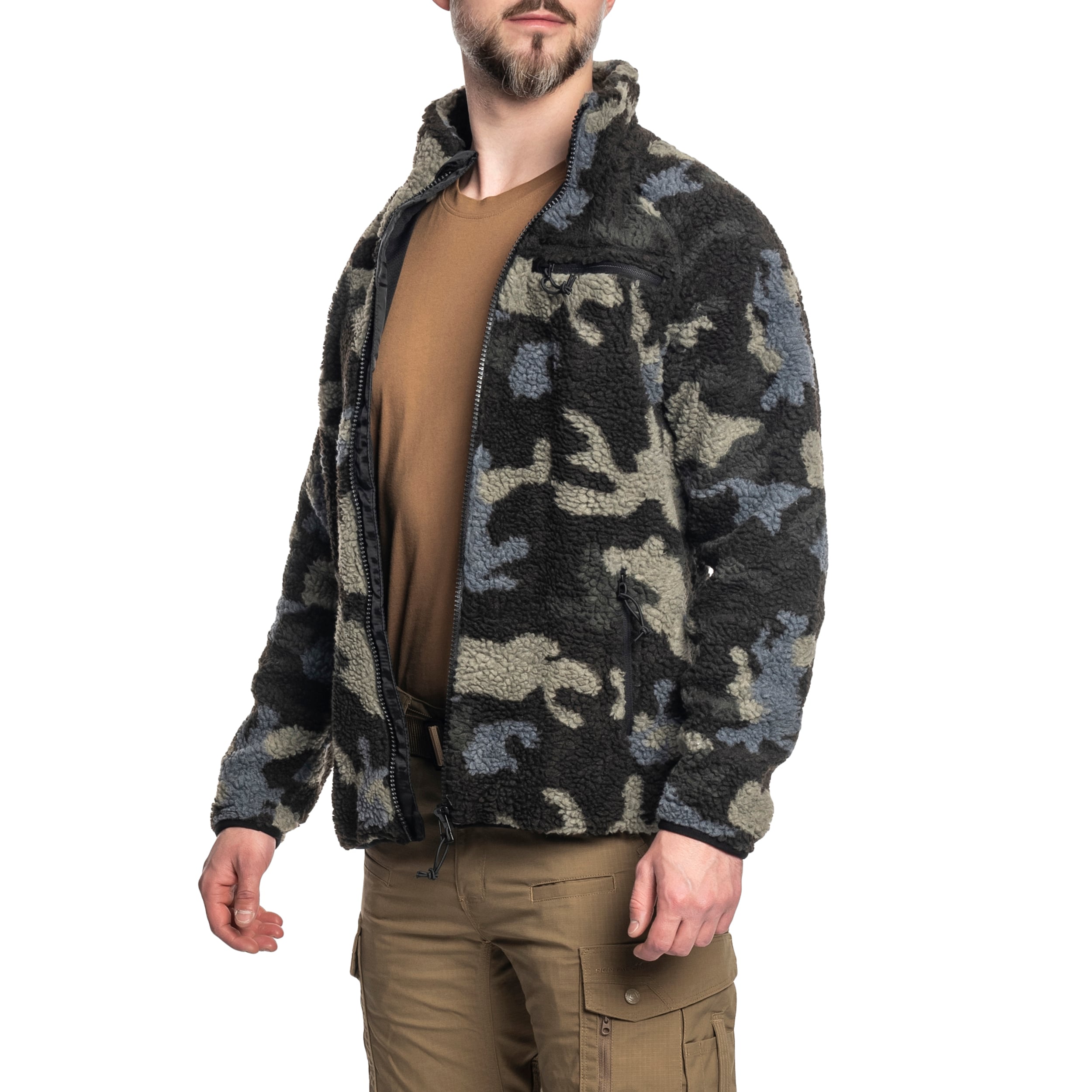 Brandit - Teddyfleece Jacket - Teddy-Fleecejacke - Dark Camo